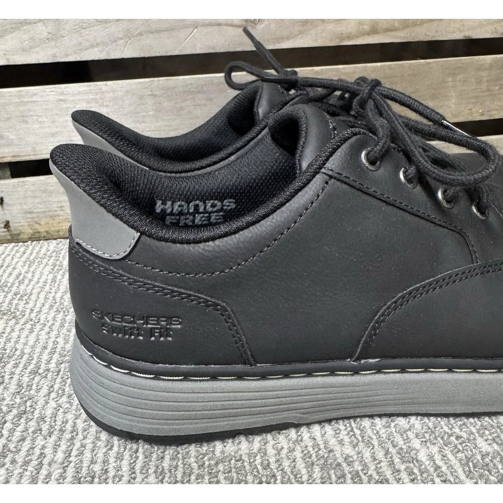 Skechers Swift Fit Shoes Mens Size 10 Black Hands Free Memory Foam Casual